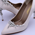 1pair European Bride Buckle Removable Rhinestone Shoe Clips For Wedding Shoes De