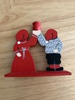 Vtg Aja Tra Sweden Taper Candle Holder Man Woman Figures