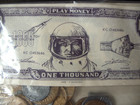 Vintage Spaceman Space Play Money 1960 s Hong Kong Sealed Notes   Plastic Coins