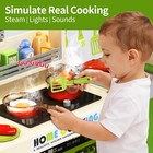 Kids Kitchen Playset  Play Kitchen With Toy Stove  Grill  Sink  Play Food  To   