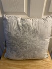 New Croscill Phoebe Cream Grey Square Decorative Bed Pillow 