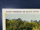 Wwi Pine Camp Ny Us Army Armored Vehicles Raft Crossing Black River Postcard Pc