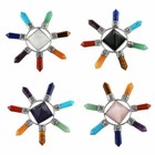 7 Chakra Crystal Energy Generator Healing Reiki Point Pyramid Balance Gem Stone