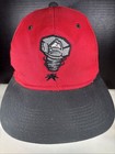 Vintage Lansing Lugnuts Hat Cap Mens Snapback Red Milb Baseball Minor League