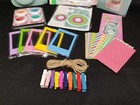 Fujifilm Instax Mini 8 8  9 Accessory Kit Green Case Frames Stickers 9 Piece Set
