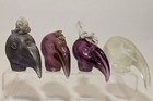 Rare Group 4 Mid-century Murano Bird Heads     Eagles     Scavo     Aventurine     A f