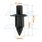100 Pcs 6mm Hole Dia Black Plastic Push In Type Rivets Fastener Pin Clips Atv