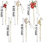 6pcs Chinese Hair Sticks Butterfly Flower Hair Pins For Women Decorative Hairpin