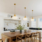 Vintage Brass Milk Glass Pendant Light Fixture  13 8  White Pleated Glass Chande