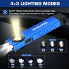 Workpro 600 Lumens Rechargeable Led Work Light Flat Pocket Flashlight W uv Light