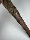 Antique Ottoman Yatagan Leather Sword Scabbard Sheath 28    Iron Chape As Is Part