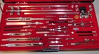 Vintage Large Haff Germany Drafting Set Drawing Instruments Compass Dividers Pen