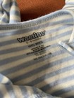Woolino 100  Wool Footed Pajamas Sleeper Blue Stripes All Weather  6-9 Months