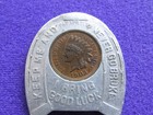 1903  Good Luck Token Encased Indian Cent Alhambra Music Hall   Hotel New York