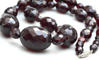 Large Antique   Vintage Art Deco Faceted Beaded Cherry Bakelite Necklace