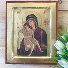Handmade Orthodox Icon Of Virgin Mary Axion Esti From Mount Athos     Carved Solid