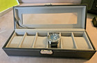 6 Slot Jewelry Box Display Case Watch Box Watch Case Pu Leather Box