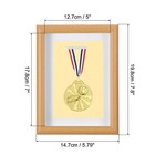 Medal Display Case  6 x 8  Single Medal Display Shadow Box  Original Poplar