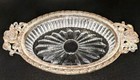Matson Rosette Design Soap Dish Trinket Tray Gold Tone