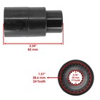 Caltric 41315-hm7-000 41315hm7000 Rear Drive Shaft Joint Pinion For Honda Atv 