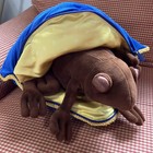 Harry Potter Honeydukes Chocolate Frog Plush Pillow Blue Gold Wizarding World