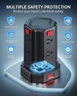 Smallrt Power Strip Tower 12 Outlet 4 Usb 10 Ft Heavy Duty Individual Switch Us