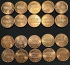 1990-1999 Lincoln Memorial Cent P D Uncirculated Bu 20 Coin Lot From Rolls