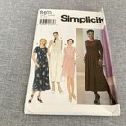 Simplicity 8400 Misses Dress High Waist Pleated Skirt Uncut Pattern 12 14 16