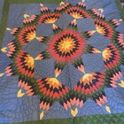 Vintage Arch Quilt Broken Star Patchwork Hand Quilted Stitched 84   x 67   