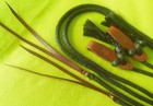 J   S Tack Unused 9  Buckaroo Ranch Split Reins   Leather Slobber Straps poppers