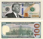     Pack Of 100 Trump 100 Dollar Bills Novelty Money     Includes Free Sticker 