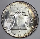 Beautifuly Toned 1958 90  Silver Proof Franklin Half Dollar Gem Bu Pf  