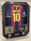Lionel Messi Led Signed Framed Jersey Barcelona Beckett Coa