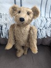 Vintage 14  Mohair Fully Jointed Hump Back  Long Body Teddy Bear W  Glass Eyes 