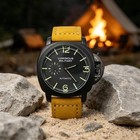 Men s 46mm Automatic Mechanical Watch Genuine Leather Strap Luminous Dial