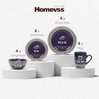 Homevss 16 Piece Dinnerware Set  Ceramic Plates And Bowls Sets For 4