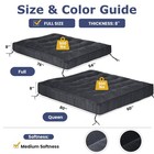 Juikury 8  Futon Mattress Full Size Gray Medium Firm
