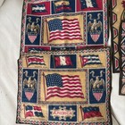 Vintage Tobacco Premium Felt Flannel Flag Cigarette Cigar Quilting 7 U s  Flags