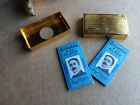 Vintage Gillette Safety Razor W  Case - Gold Tone Box W  Razor Blades - Antique