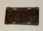 Rare 1919 Original Paint Michigan Shorty License Plate Y95