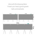 Crib Rail Cover Protector Safe Teething Guard Wrap For Standard Crib Grey white