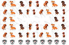 Dachshund Nail Art Stickers Transfers Decals Set Of 47 - A1298