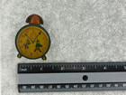Vintage Cracker Jack Premium Tin Litho Toy Clock Coin Bank Alarm Clock Elf Gnome