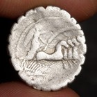 Denarius Serratus 83bc Ancient Roman Republic Silver Coin Balbus Rome Jupiter