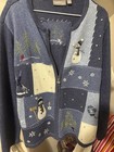 Ugly Christmas Sweater Snowmen Winter Croft   Barrow Full Zip Womens Xl