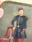 Antique 1800s French Portrait Miniature Of Military Officer In Uniform Orig Case