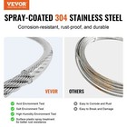 T304 Stainless Steel Cable 1 8  7x7 Steel Wire Rope 100 Ft Cable Railing