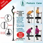 Posture Walking Stick Cane For Men Women Adjustable Self Standing   Collapsible