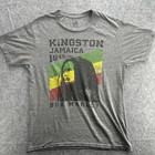 Bob Marley Shirt Mens Large Gray Kingston Jamaica 1945 Reggae Music Graphic Tee