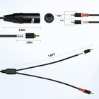 3-pin Xlr Male To 2 Rca Male Y Splitter Adapter Cable 4 Ft  Unbalanced Dual Rca